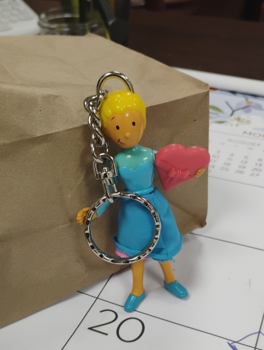1999 PATTY MAYONNAISE FROM DOUG'S 1ST MOVIE KEYCHAIN CHARM EXCELLENT CONDITION